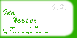 ida herter business card
